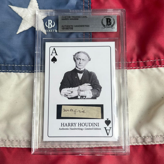 Harry Houdini Handwritten Word Cut from a Autograph Letter Signed Beckett BAS