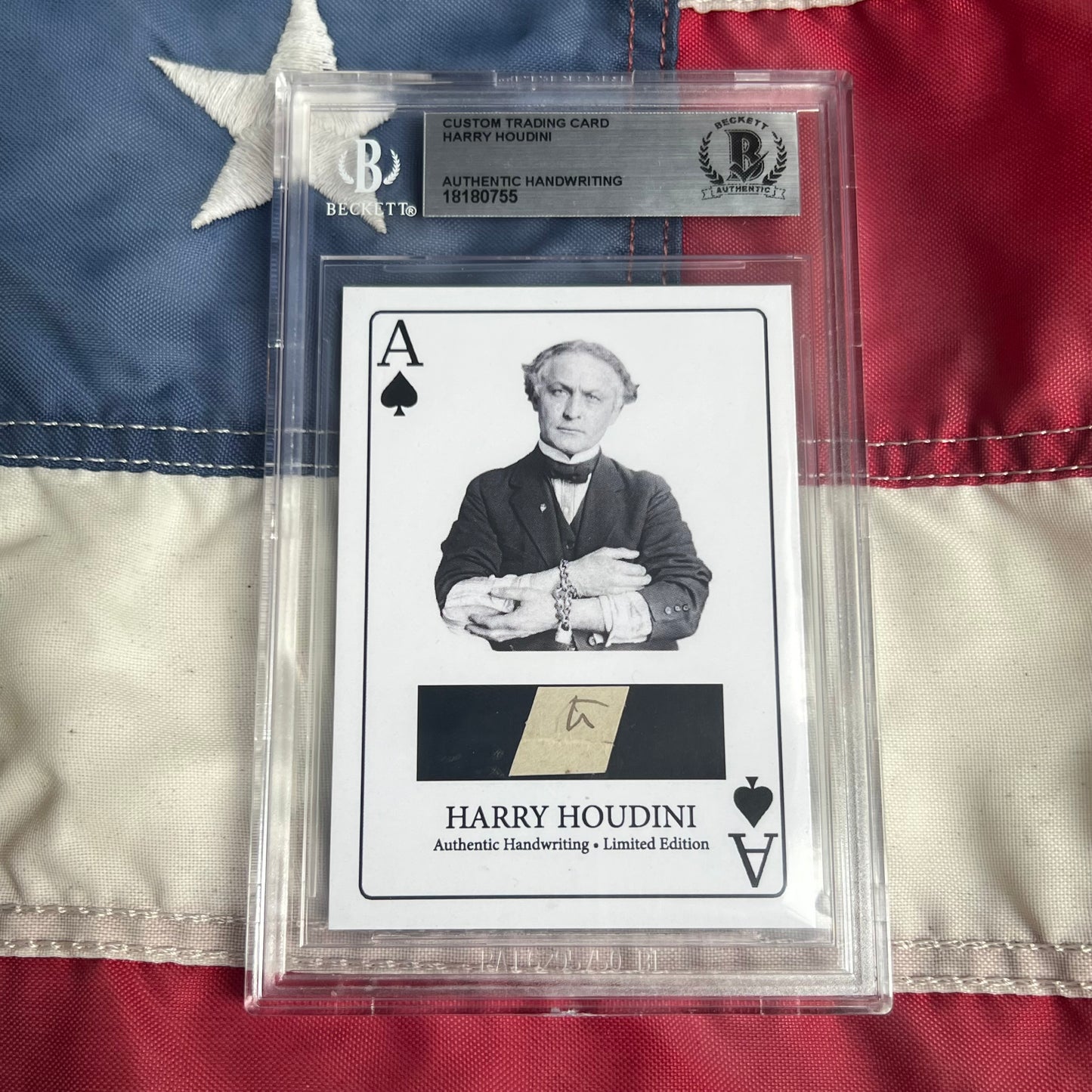 Harry Houdini Handwritten Word Cut from a Autograph Letter Signed Beckett BAS