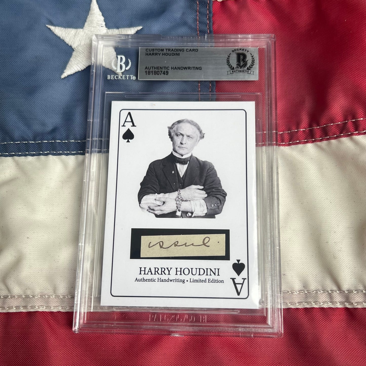 Harry Houdini Handwritten Word Cut from a Autograph Letter Signed Beckett BAS