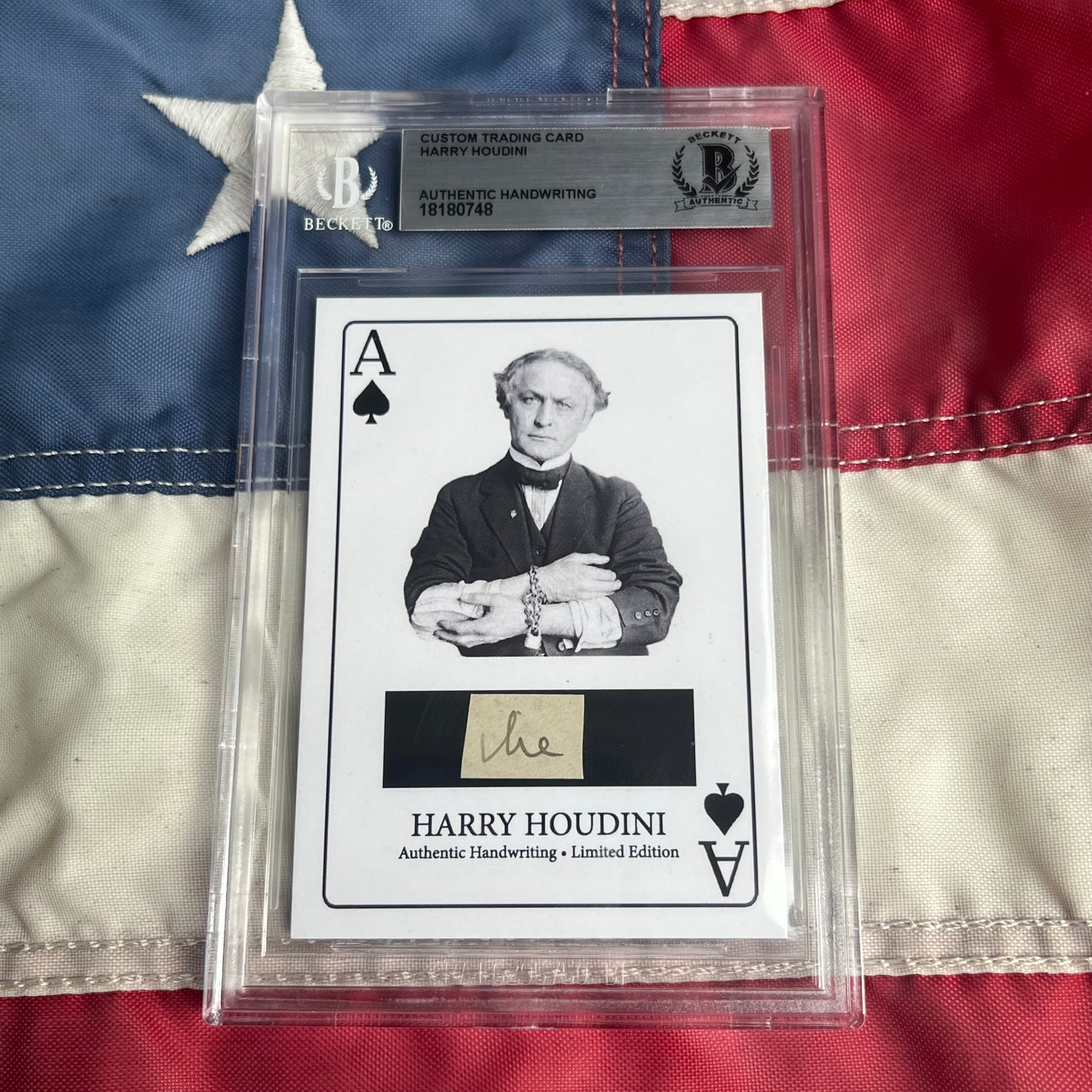 Harry Houdini Handwritten Word Cut from a Autograph Letter Signed Beckett BAS