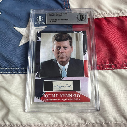 John F. Kennedy Handwritten Word Cut from a Autograph Letter Signed Beckett BAS