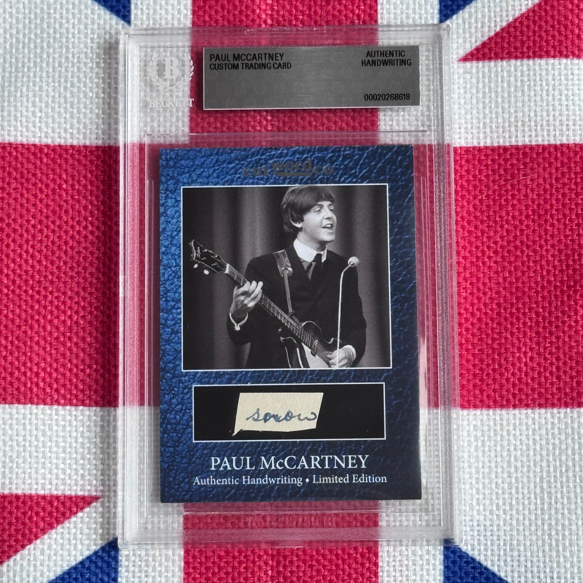 Paul McCartney Beckett Encapsulated Handwriting Removed From His Highschool Notebook