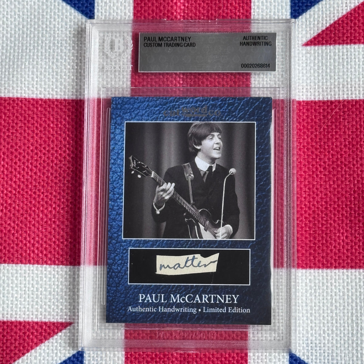 Paul McCartney Beckett Encapsulated Handwriting Removed From His Highschool Notebook