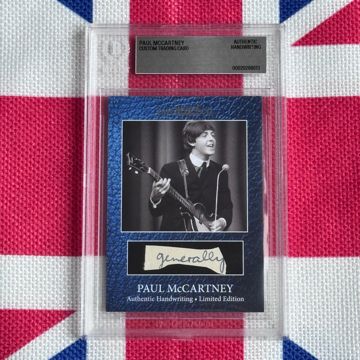 Paul McCartney Beckett Encapsulated Handwriting Removed From His Highschool Notebook