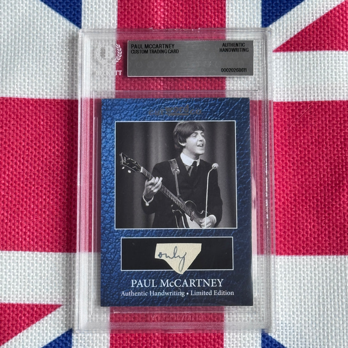 Paul McCartney Beckett Encapsulated Handwriting Removed From His Highschool Notebook