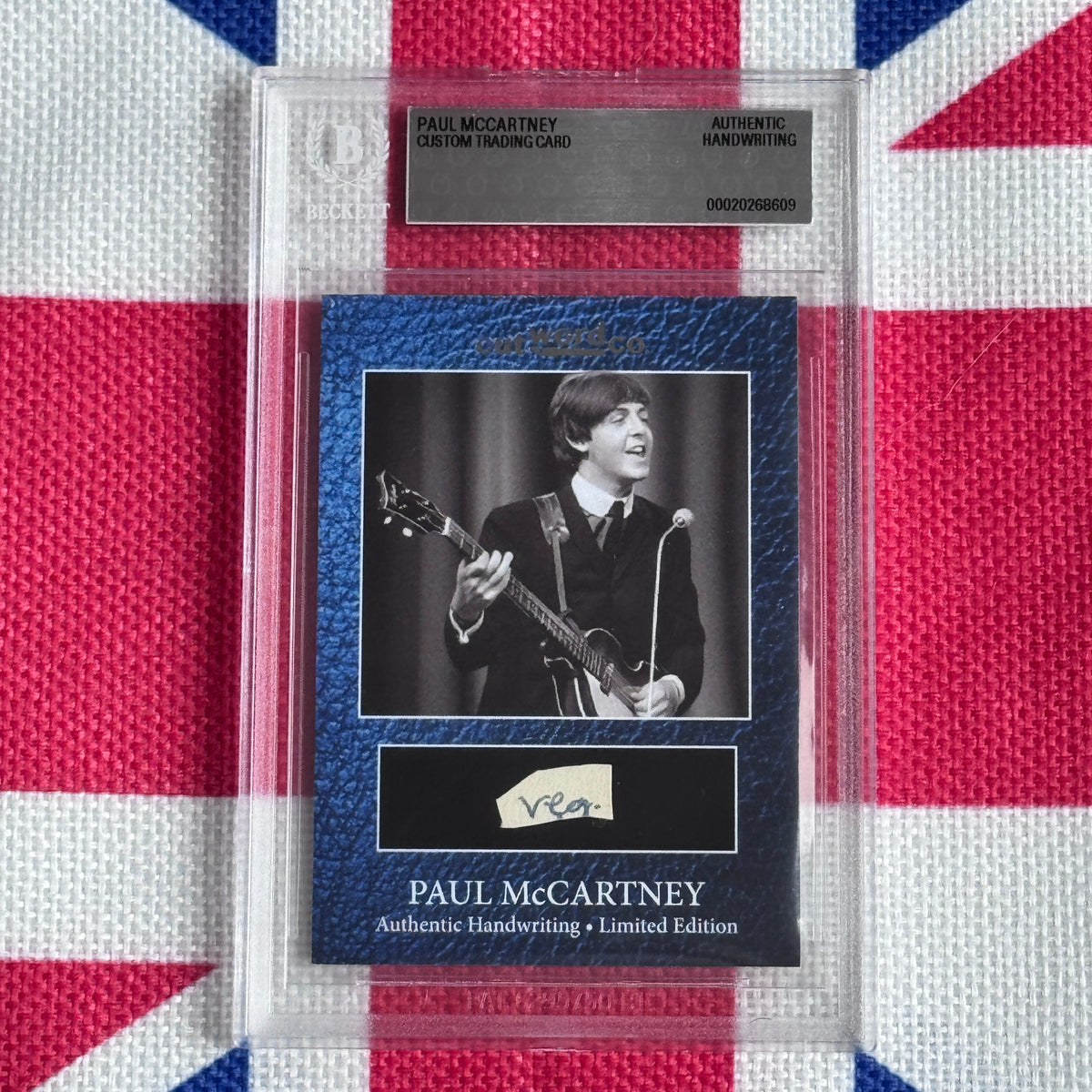 Paul McCartney Beckett Encapsulated Handwriting Removed From His Highschool Notebook