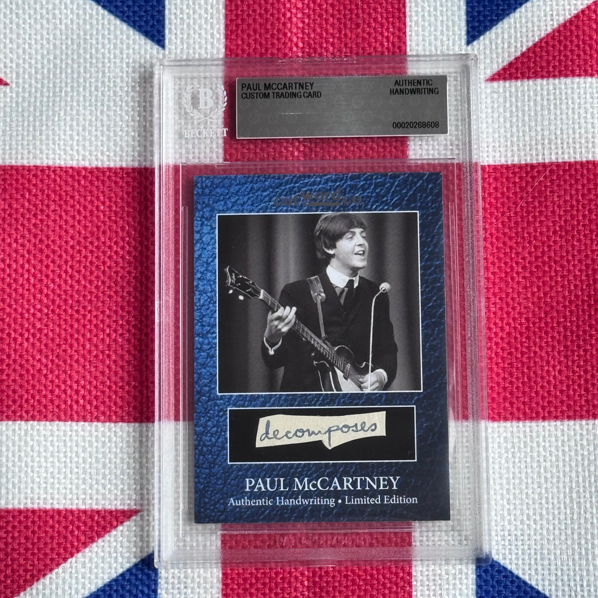 Paul McCartney Beckett Encapsulated Handwriting Removed From His Highschool Notebook