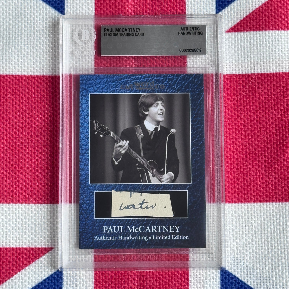 Paul McCartney Beckett Encapsulated Handwriting Removed From His Highschool Notebook
