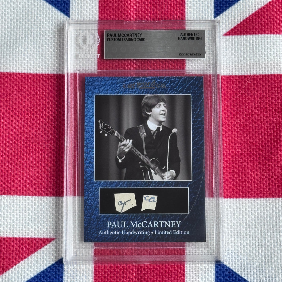Paul McCartney Beckett Encapsulated Handwriting Removed From His Highschool Notebook