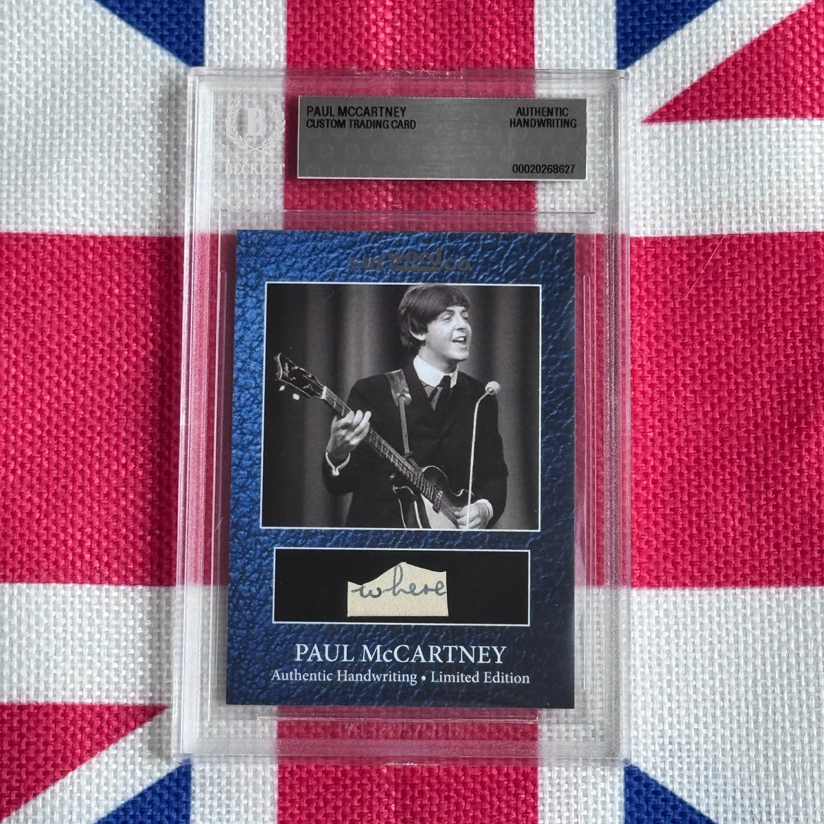 Paul McCartney Beckett Encapsulated Handwriting Removed From His Highschool Notebook