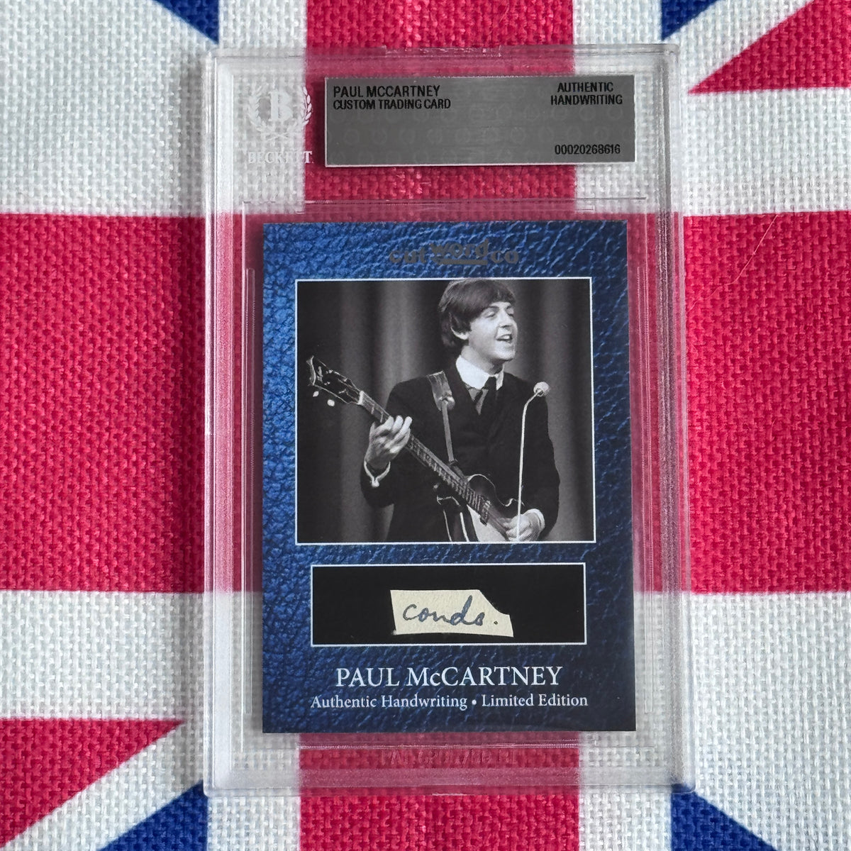 Paul McCartney Beckett Encapsulated Handwriting Removed From His Highschool Notebook