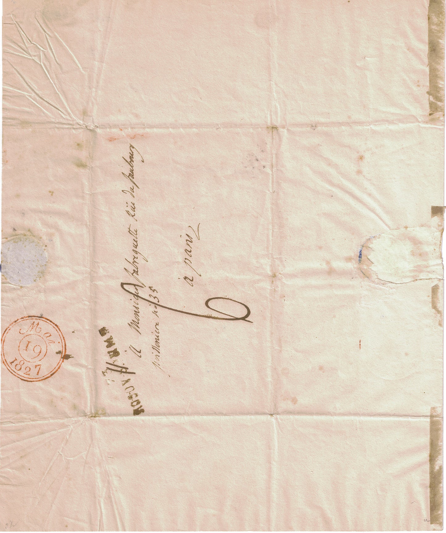 Marquis De Lafayette Beckett Encapsulated Handwriting Removed from an Autograph Document Signed