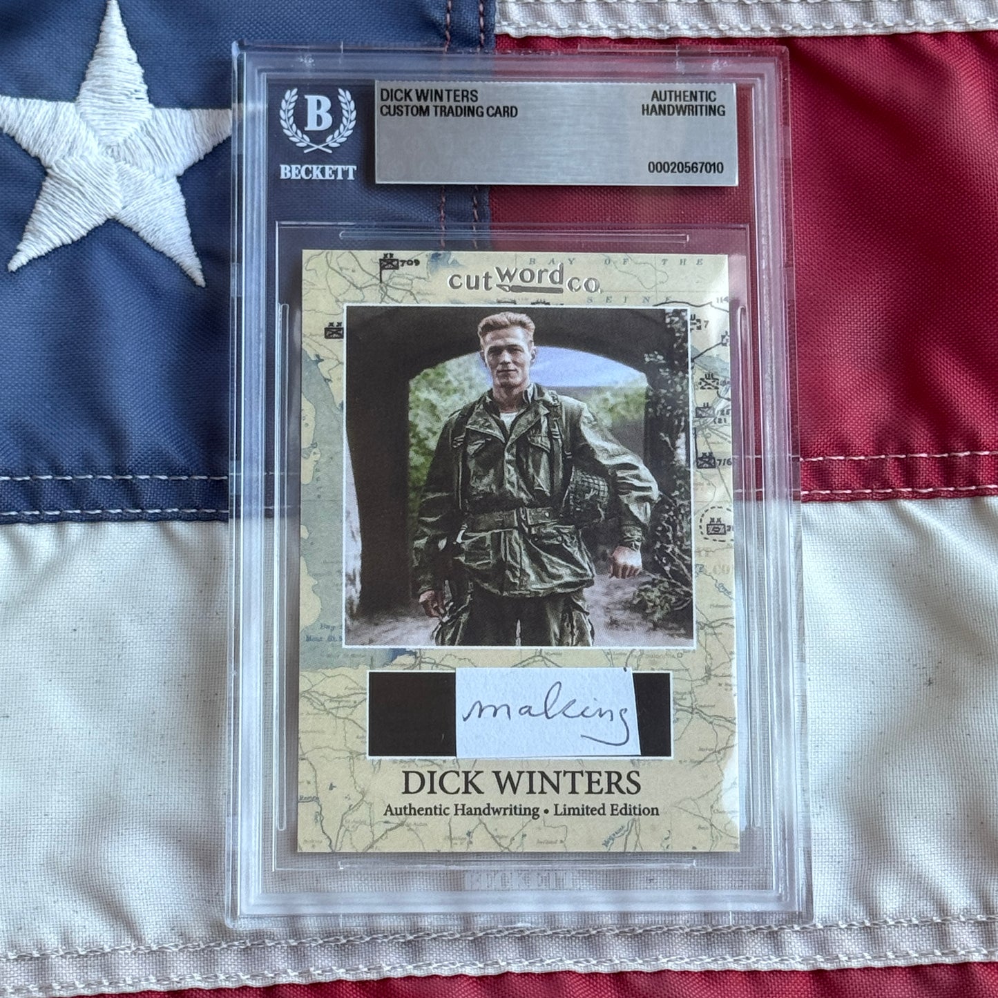 Dick Winters Beckett Handwriting Cut from BAND OF BROTHERS Autograph Letter Signed