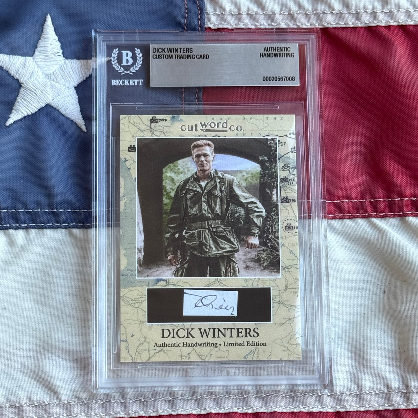 Dick Winters Beckett Handwriting Cut from BAND OF BROTHERS Autograph Letter Signed