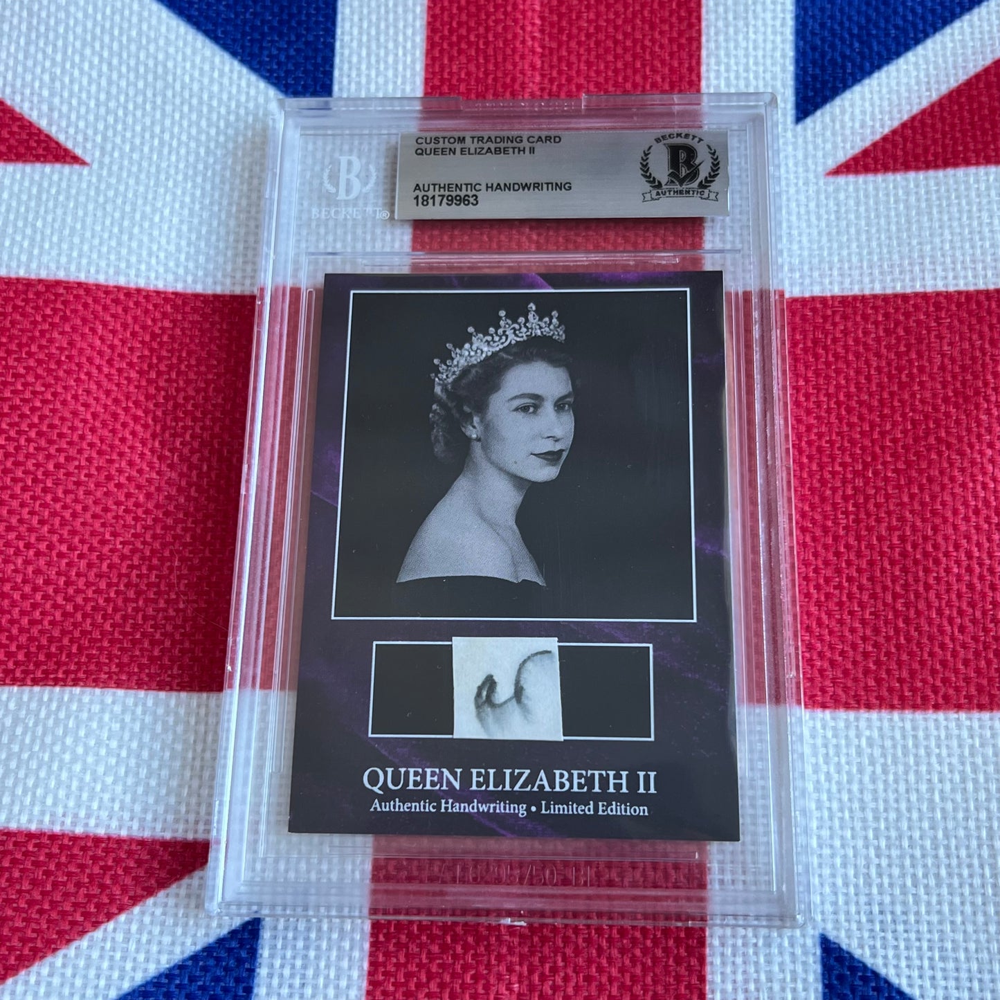 Queen Elizabeth II Beckett Encapsulated Handwriting Removed from an Autograph Letter Signed