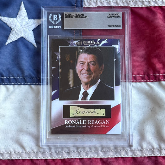Ronald Reagan Handwritten Word Cut from an Autograph Letter Signed Beckett BAS
