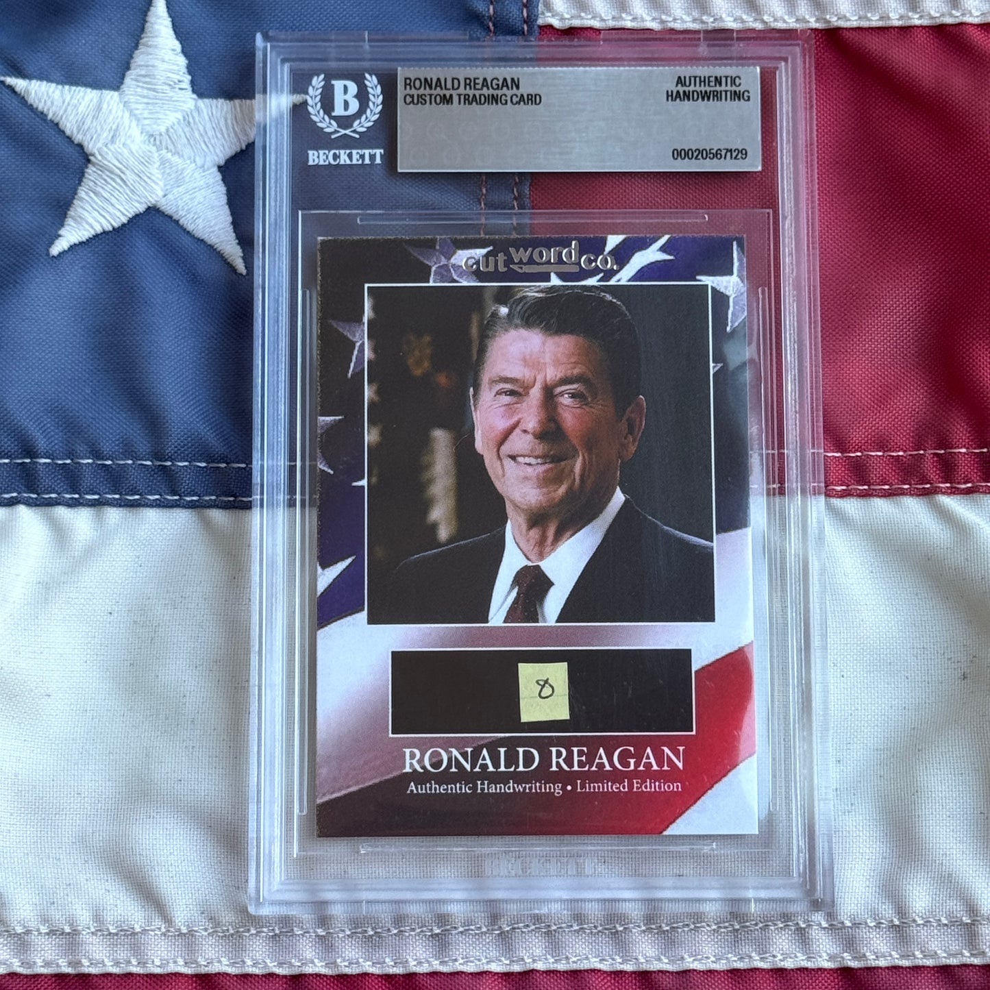 Ronald Reagan Handwritten Word Cut from an Autograph Letter Signed Beckett BAS