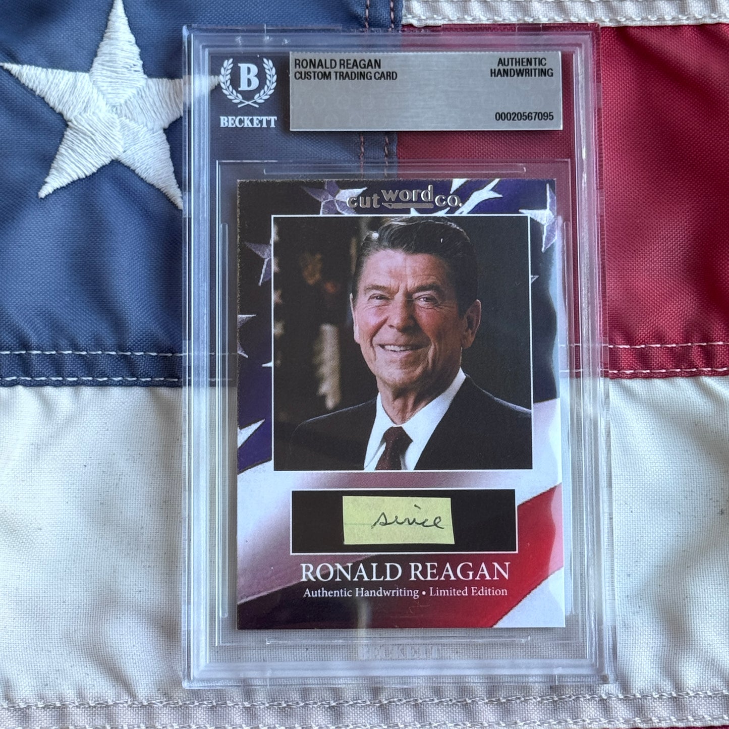 Ronald Reagan Handwritten Word Cut from an Autograph Letter Signed Beckett BAS