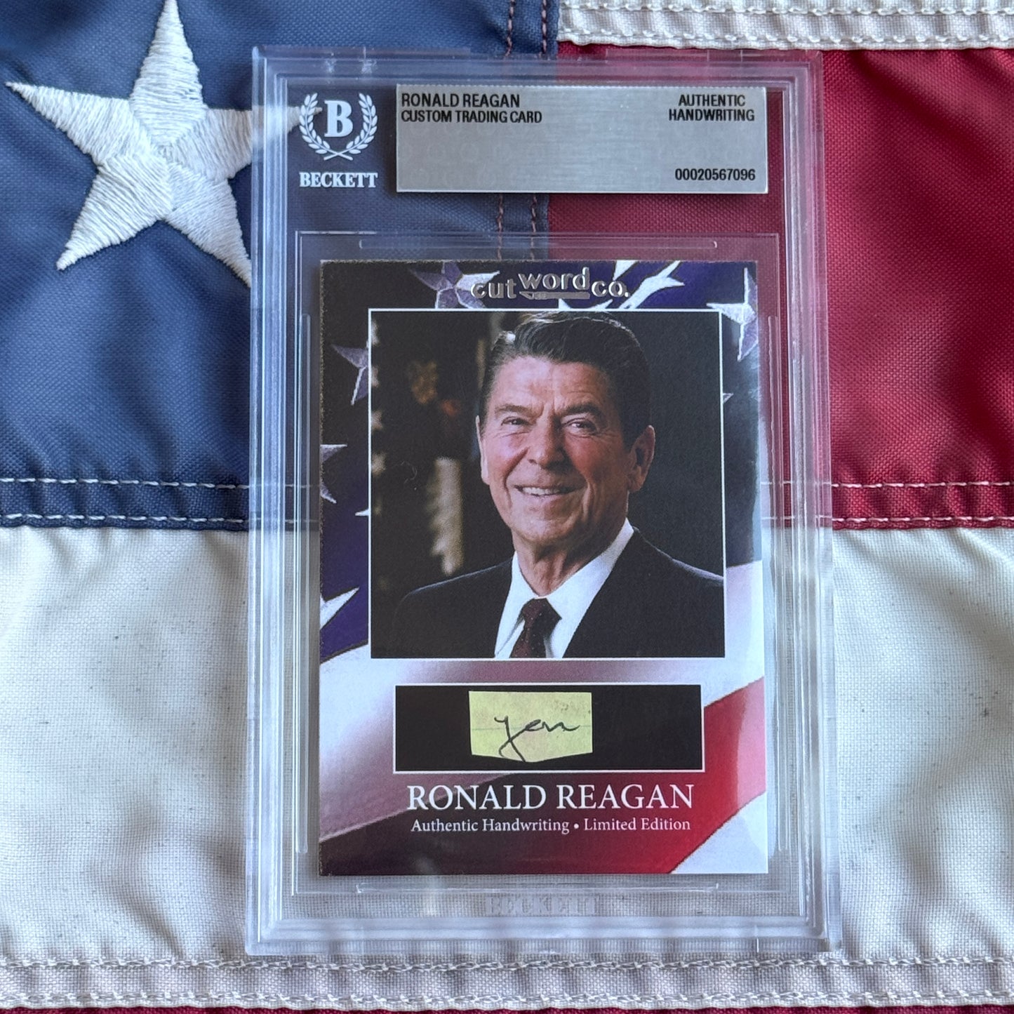 Ronald Reagan Handwritten Word Cut from an Autograph Letter Signed Beckett BAS