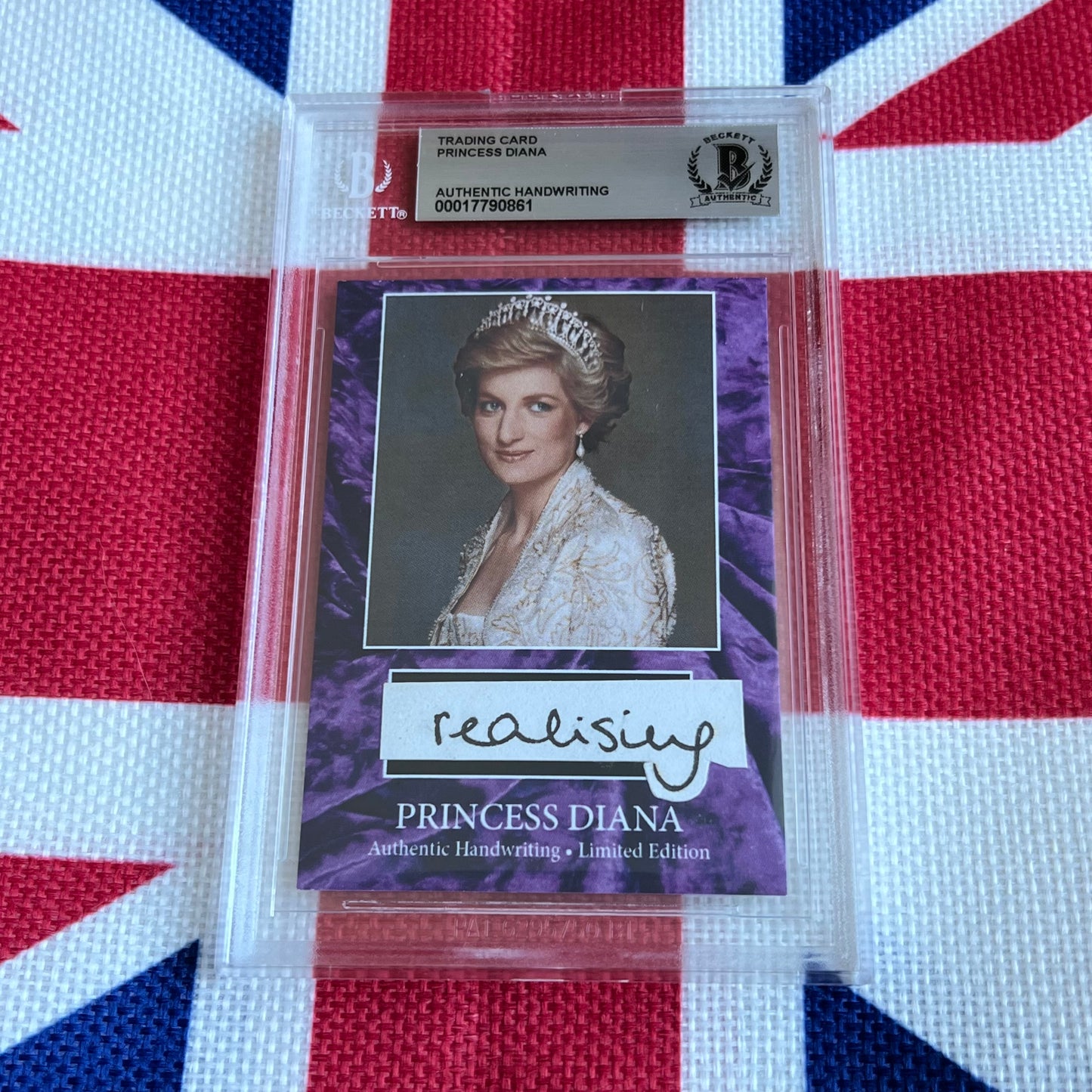 Princess Diana Beckett Encapsulated Handwriting Removed From an Autograph Letter Signed
