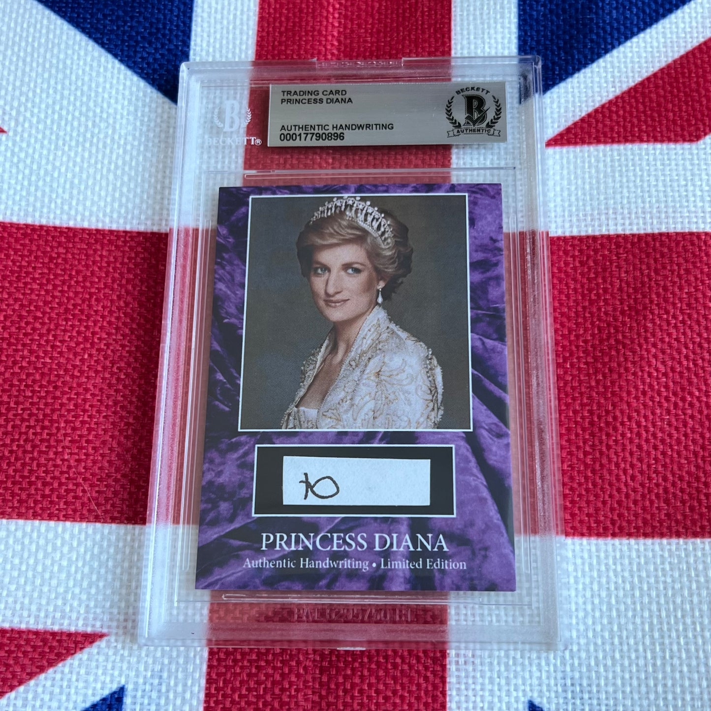 Princess Diana Beckett Encapsulated Handwriting Removed From an Autograph Letter Signed