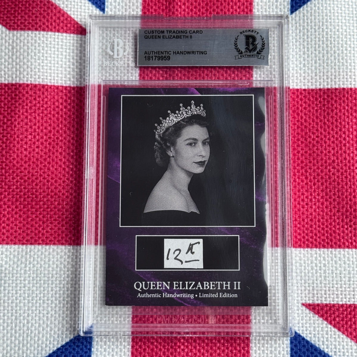 Queen Elizabeth II Beckett Encapsulated Handwriting Removed from an Autograph Letter Signed