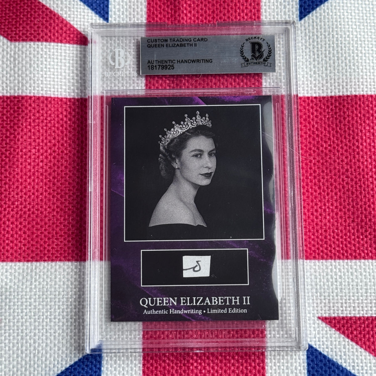 Queen Elizabeth II Beckett Encapsulated Handwriting Removed from an Autograph Letter Signed