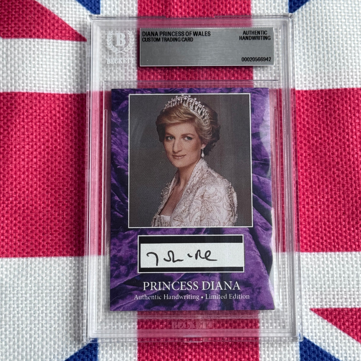 Princess Diana Beckett Encapsulated Handwriting Removed From an Autograph Letter Signed