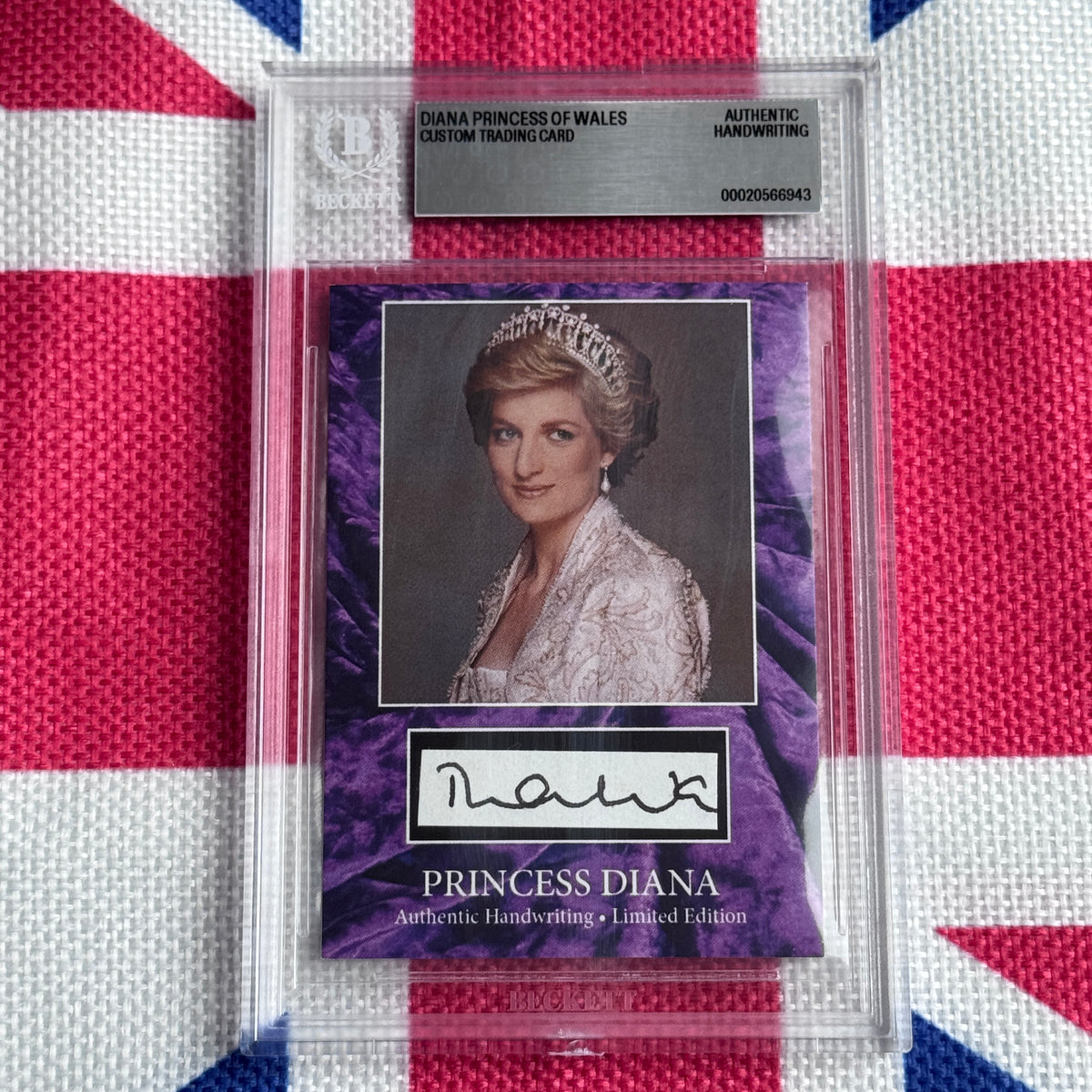 Princess Diana Beckett Encapsulated Handwriting Removed From an Autograph Letter Signed