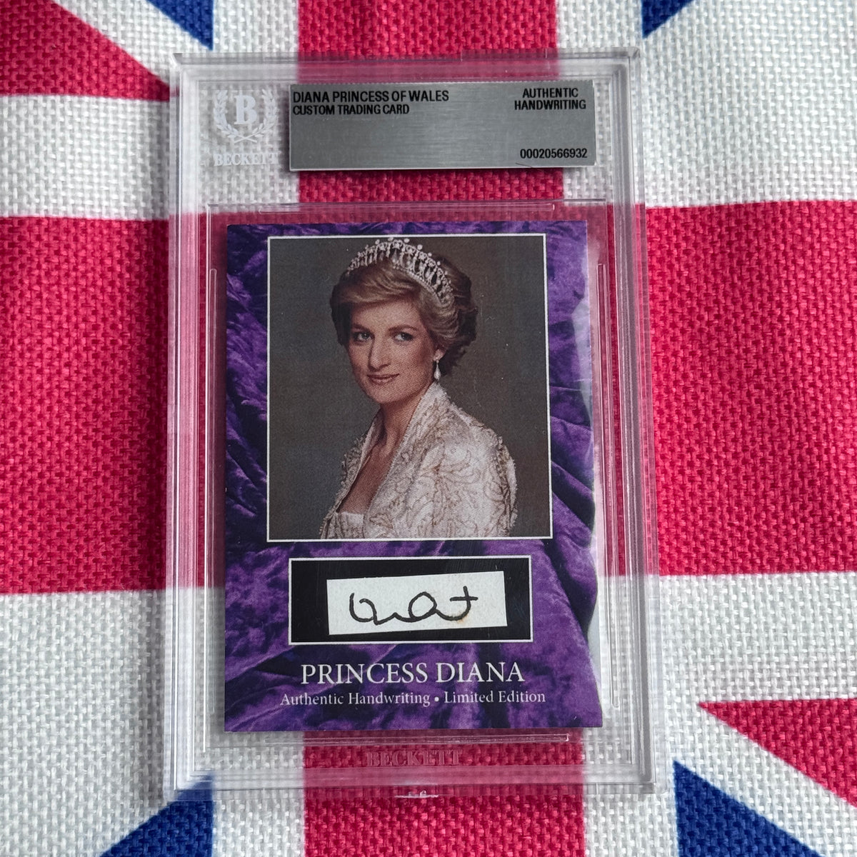 Princess Diana Beckett Encapsulated Handwriting Removed From an Autograph Letter Signed