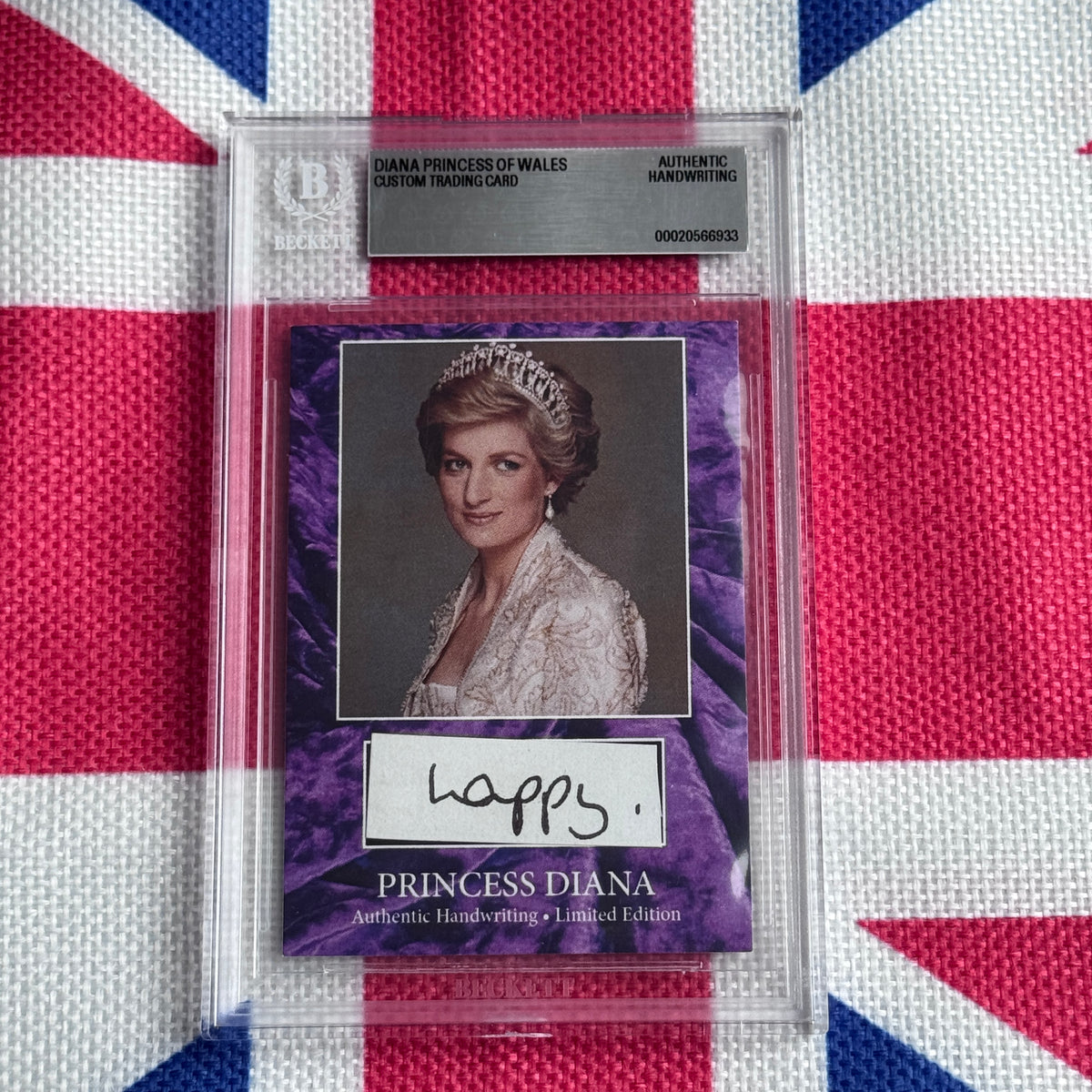 Princess Diana Beckett Encapsulated Handwriting Removed From an Autograph Letter Signed