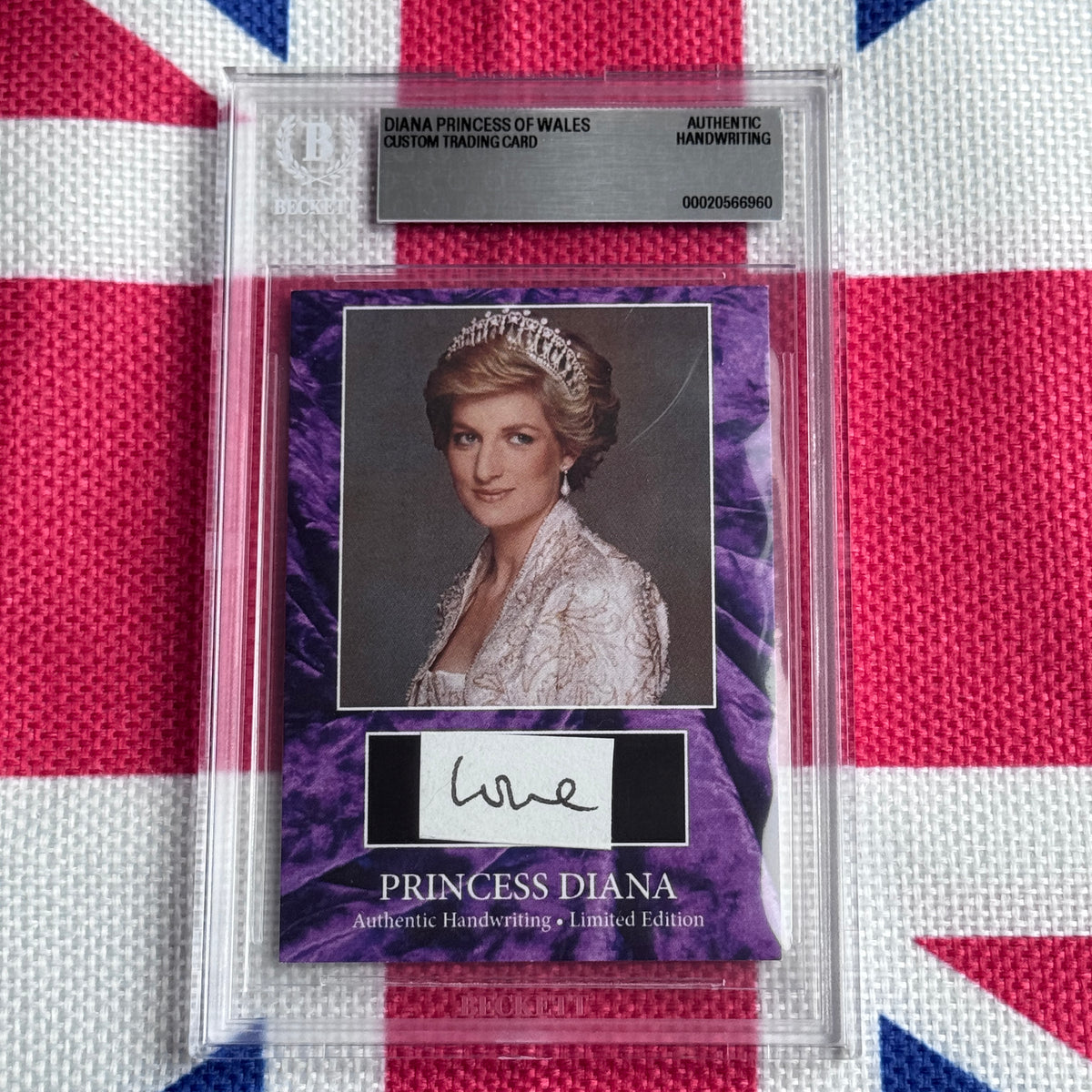 Princess Diana Beckett Encapsulated Handwriting Removed From an Autograph Letter Signed