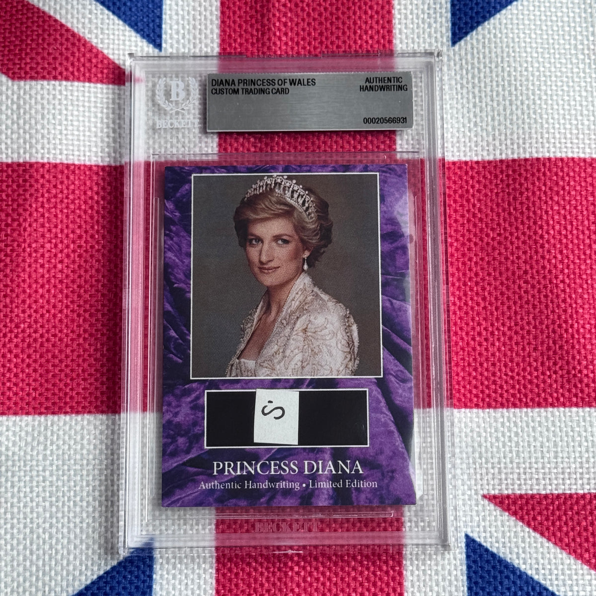 Princess Diana Beckett Encapsulated Handwriting Removed From an Autograph Letter Signed