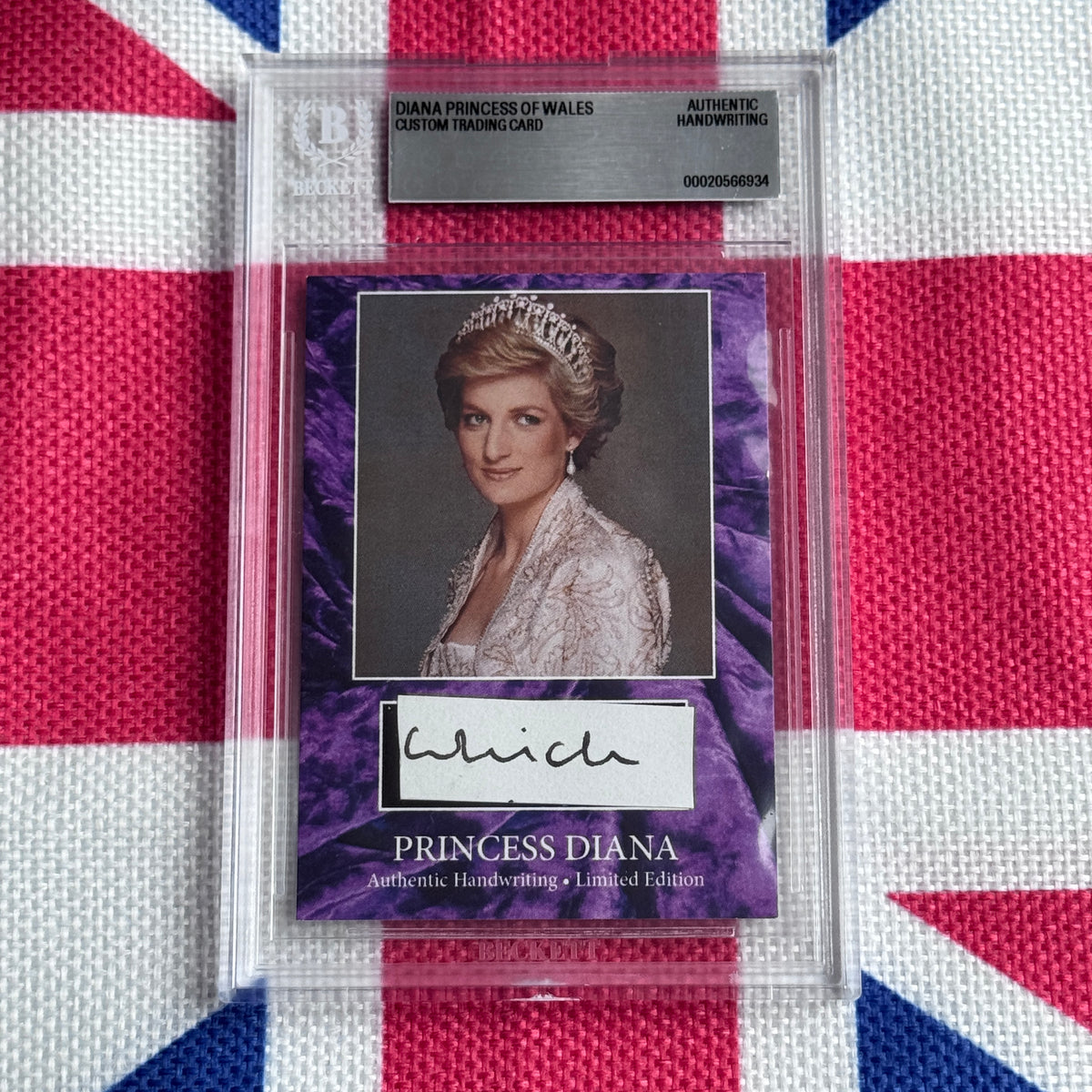 Princess Diana Beckett Encapsulated Handwriting Removed From an Autograph Letter Signed