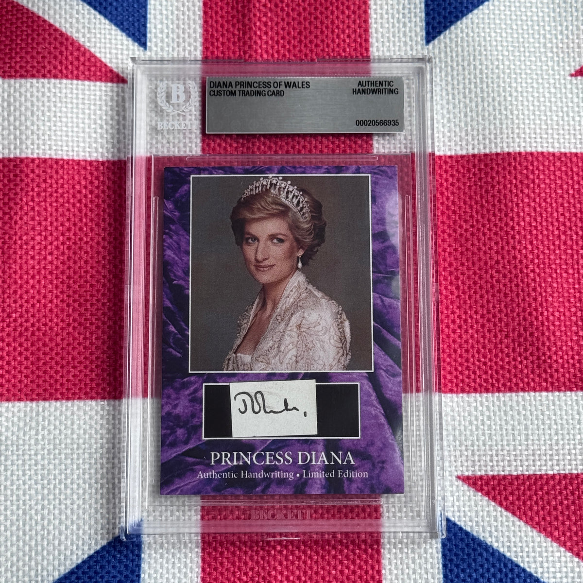 Princess Diana Beckett Encapsulated Handwriting Removed From an Autograph Letter Signed
