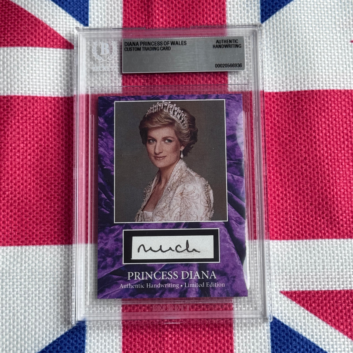 Princess Diana Beckett Encapsulated Handwriting Removed From an Autograph Letter Signed