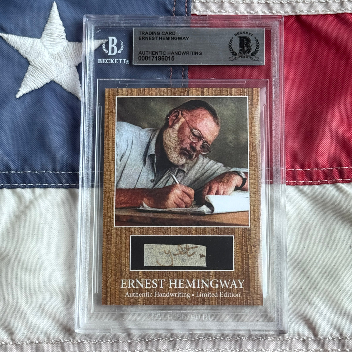 Ernest Hemingway Beckett Encapsulated Handwriting Removed from an Autograph Letter Signed