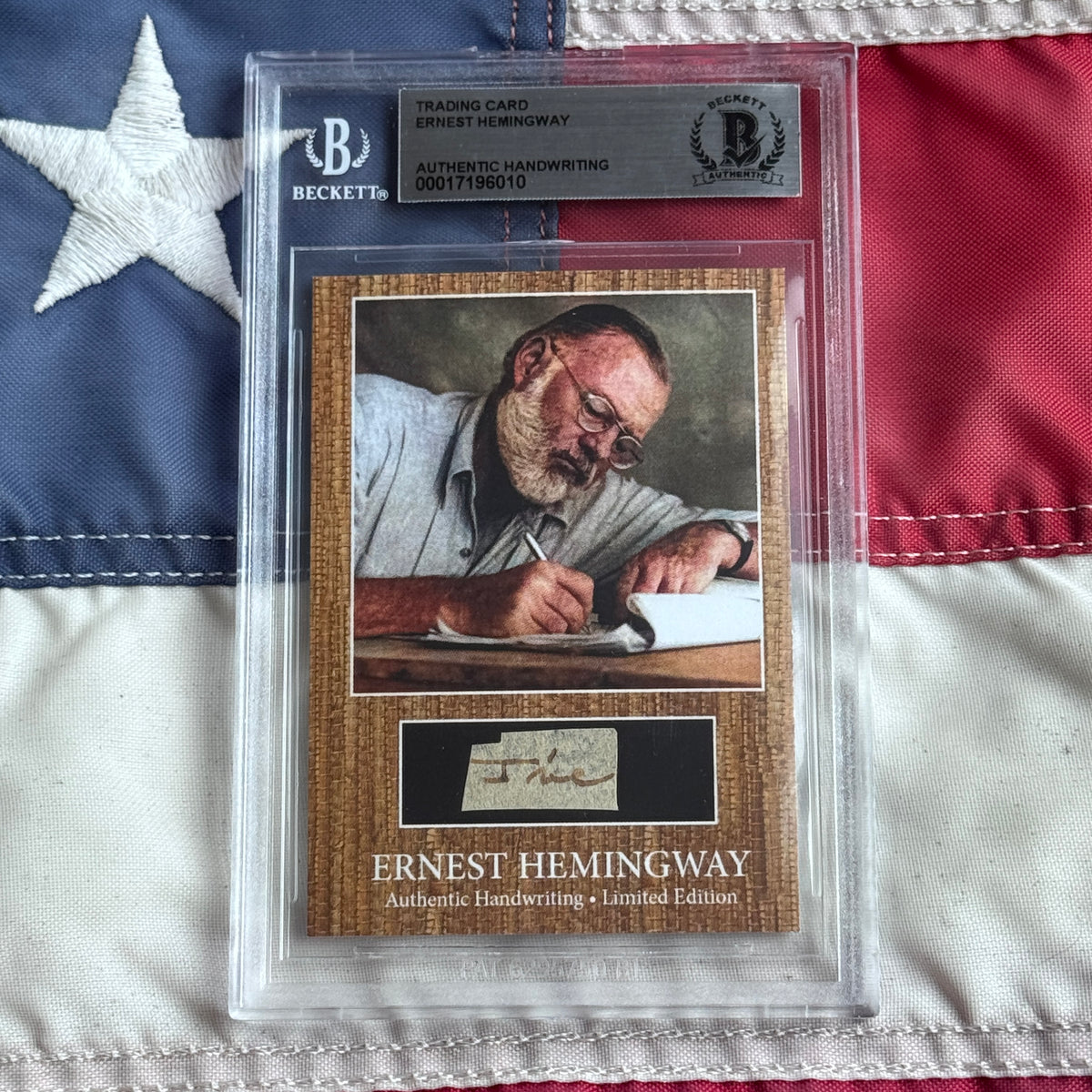 Ernest Hemingway Beckett Encapsulated Handwriting Removed from an Autograph Letter Signed