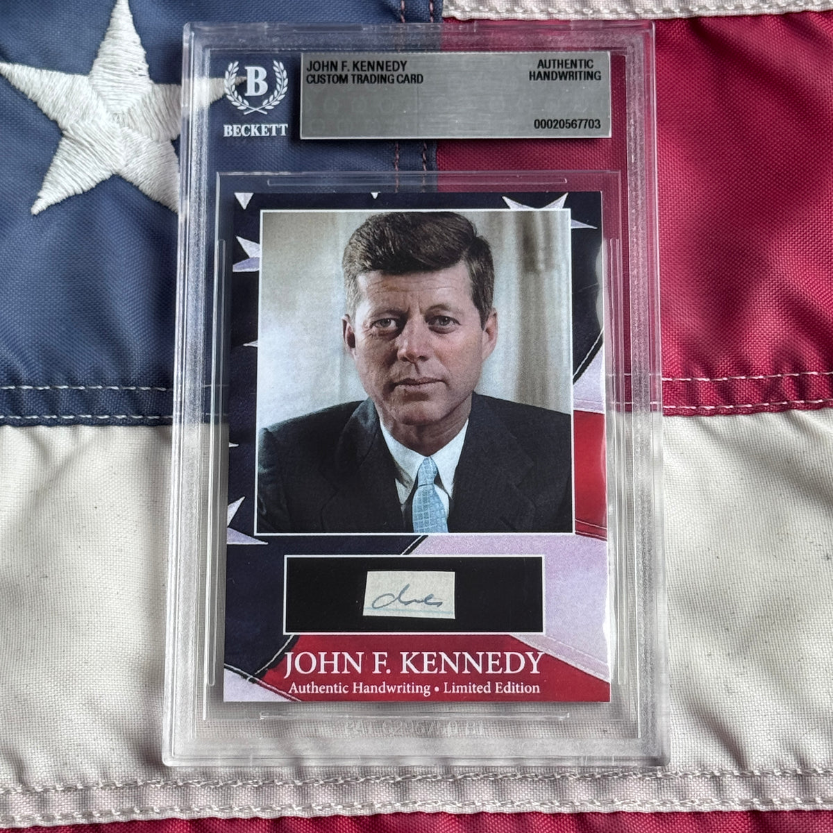 John F. Kennedy Handwritten Word Cut from an Autograph Letter Signed Beckett BAS