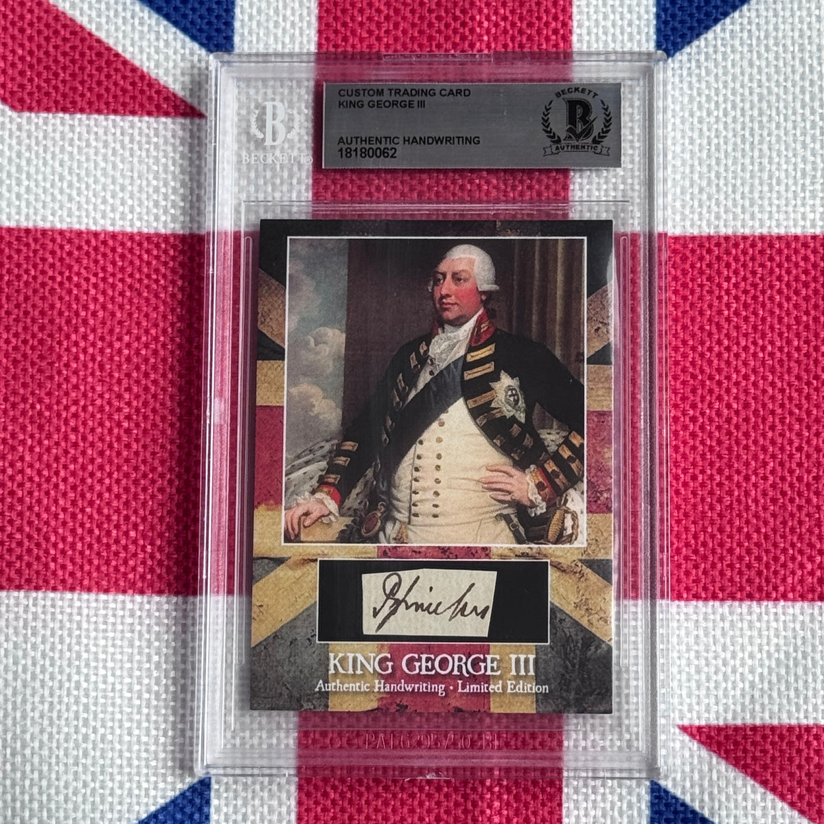 King George III Beckett Encapsulated Handwriting Removed from an Autograph Document Signed
