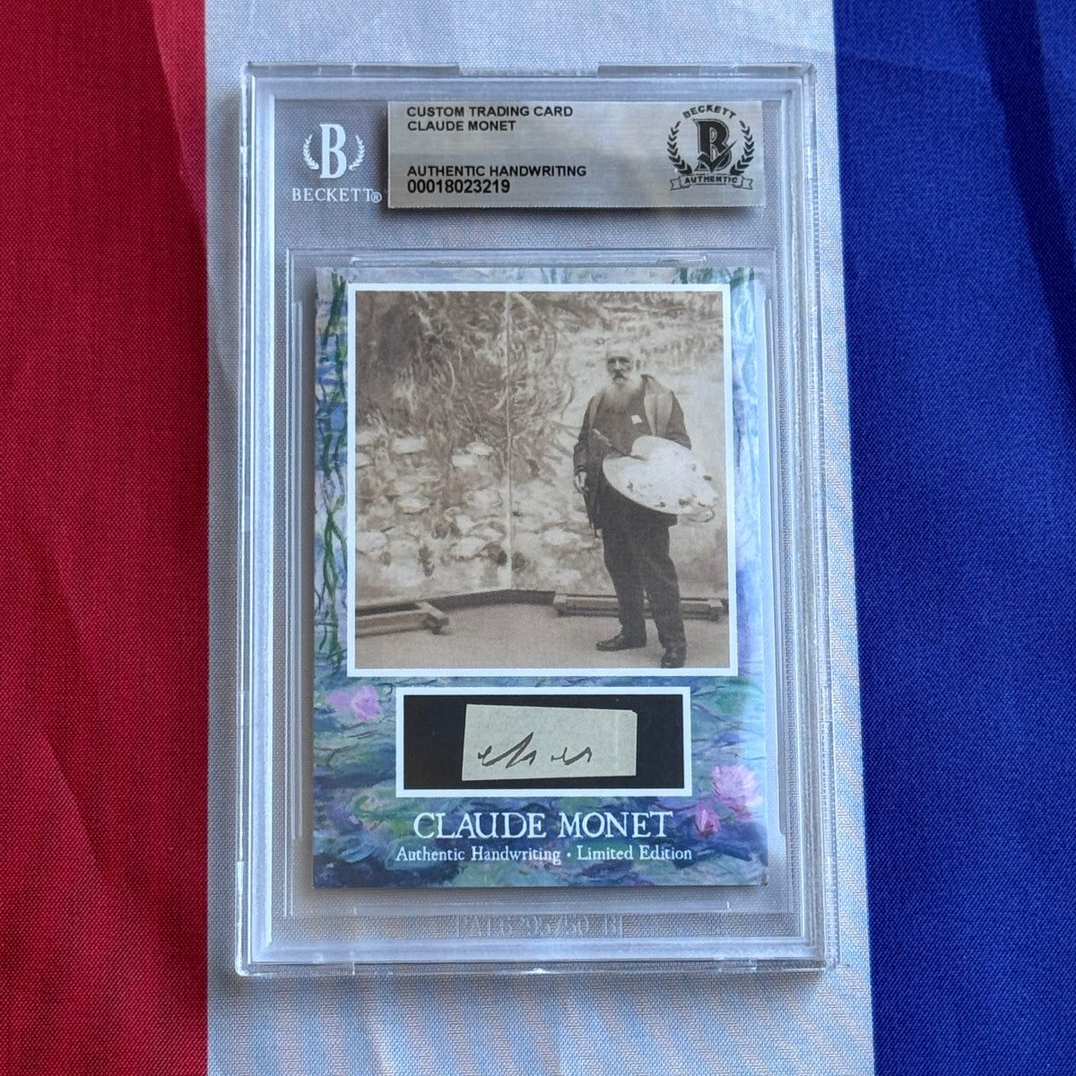 Claude Monet Beckett Encapsulated Handwriting Removed from an Autograph Document Signed