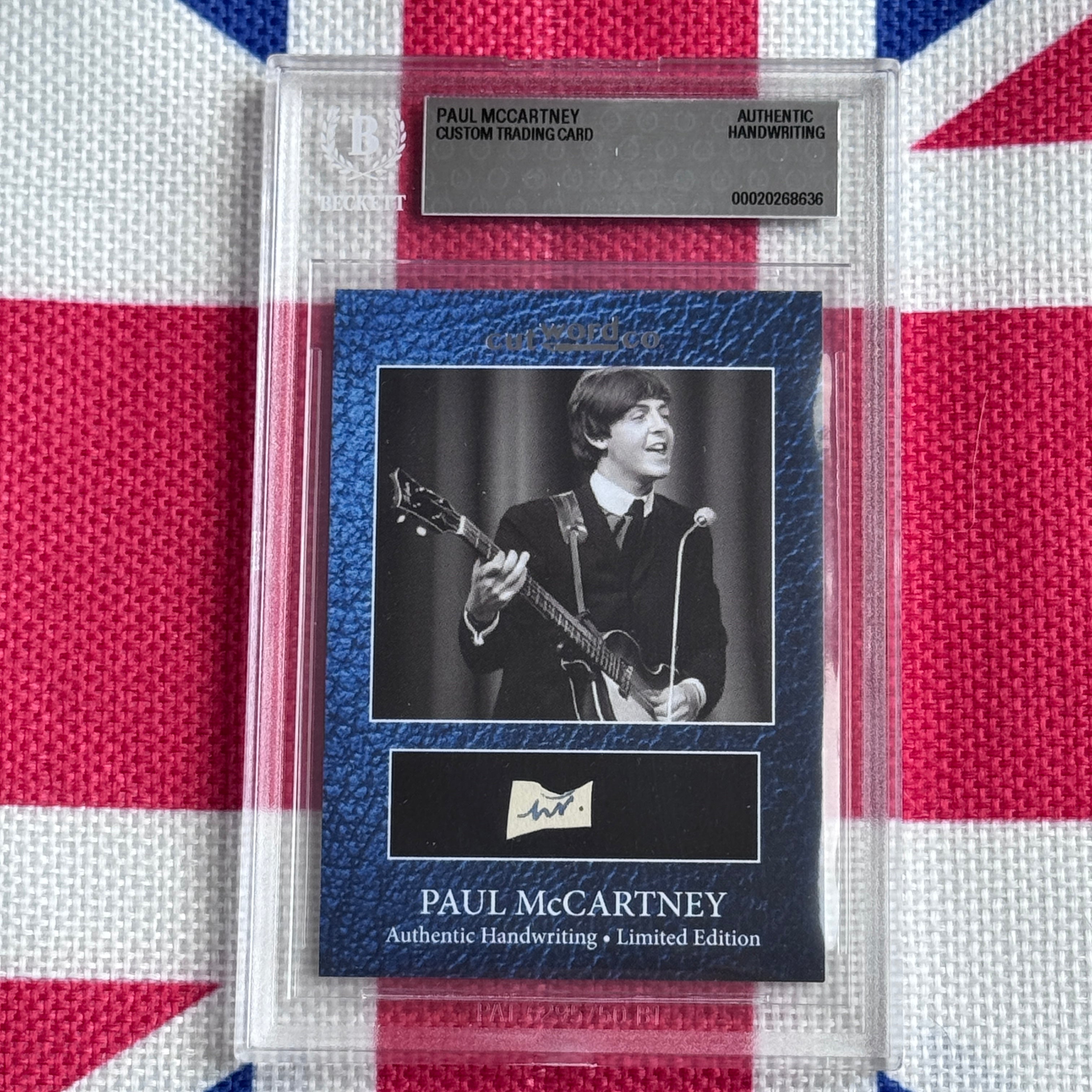 Paul McCartney Beckett Encapsulated Handwriting Removed From His