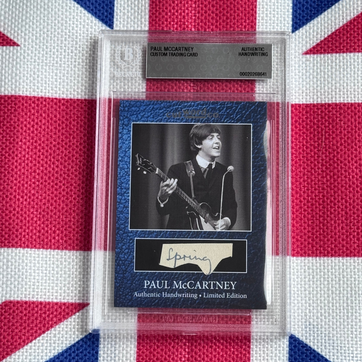 Paul McCartney Beckett Encapsulated Handwriting Removed From His Highschool Notebook