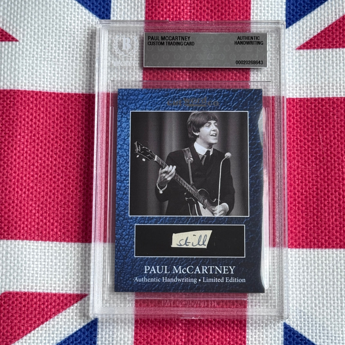 Paul McCartney Beckett Encapsulated Handwriting Removed From His Highschool Notebook