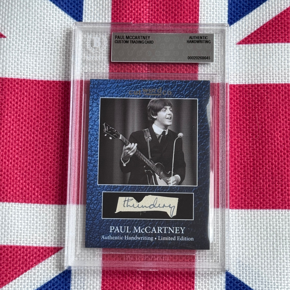 Paul McCartney Beckett Encapsulated Handwriting Removed From His Highschool Notebook