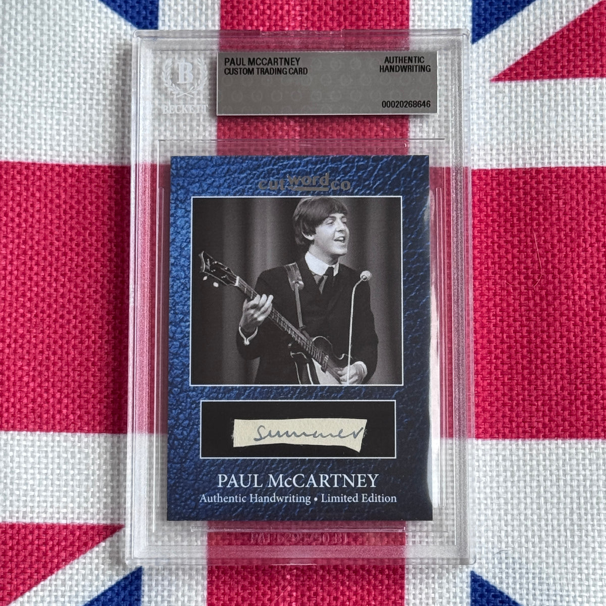 Paul McCartney Beckett Encapsulated Handwriting Removed From His Highschool Notebook