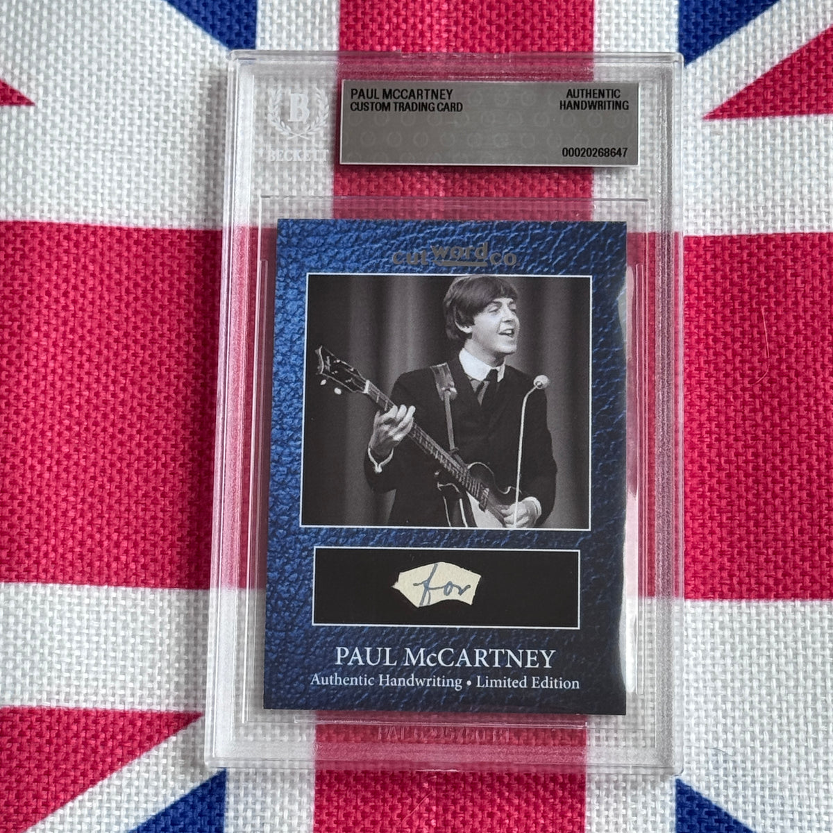 Paul McCartney Beckett Encapsulated Handwriting Removed From His Highschool Notebook