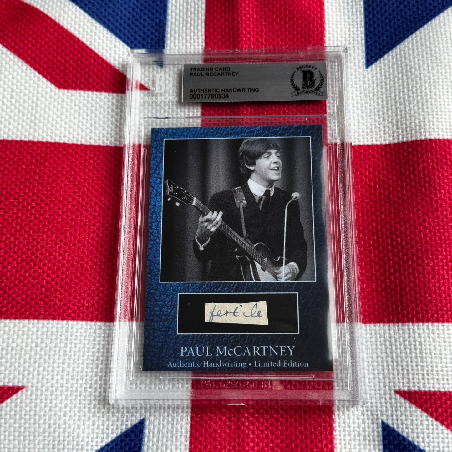 Paul McCartney Beckett Encapsulated Handwriting Removed From His Highschool Notebook