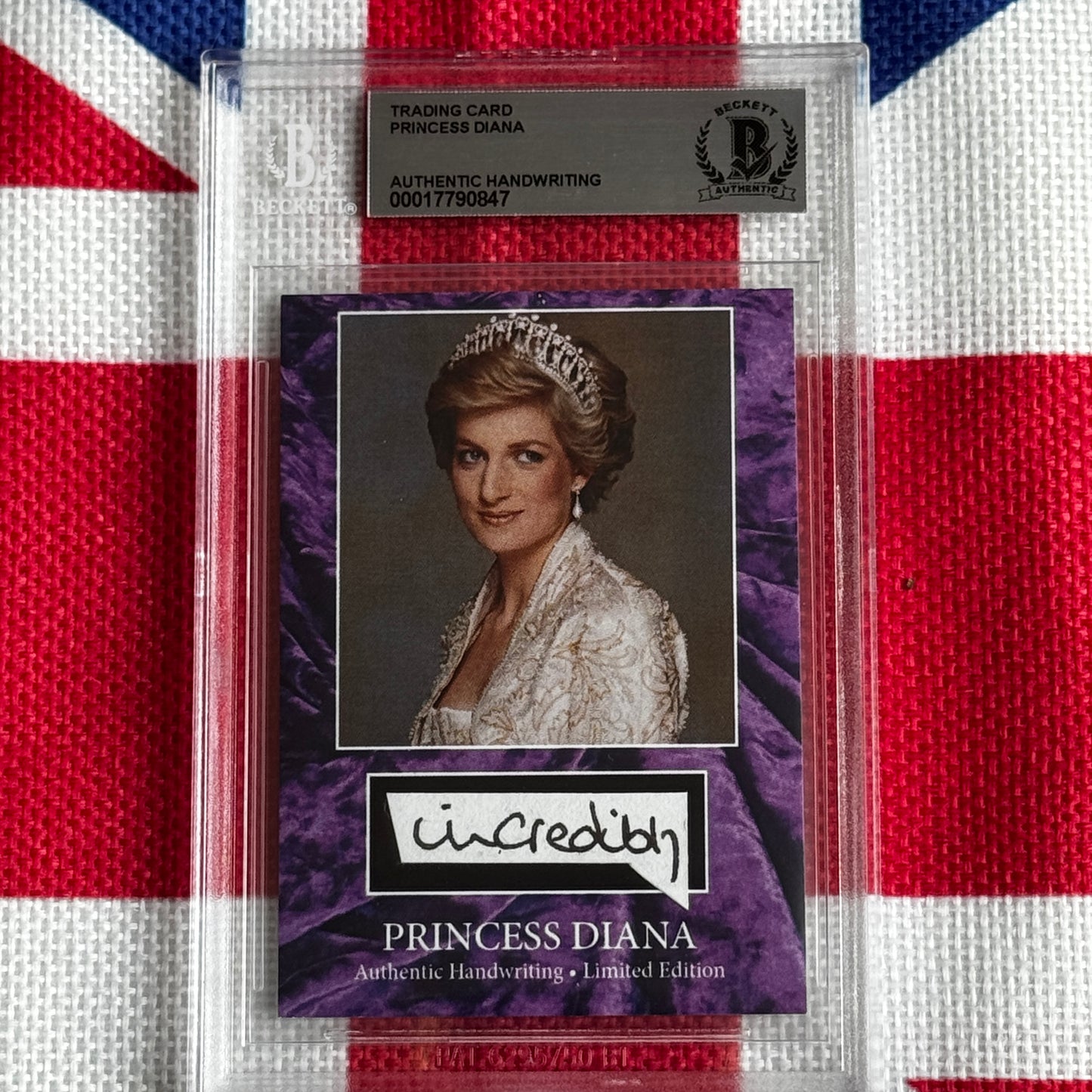 Princess Diana Beckett Encapsulated Handwriting Removed From an Autograph Letter Signed