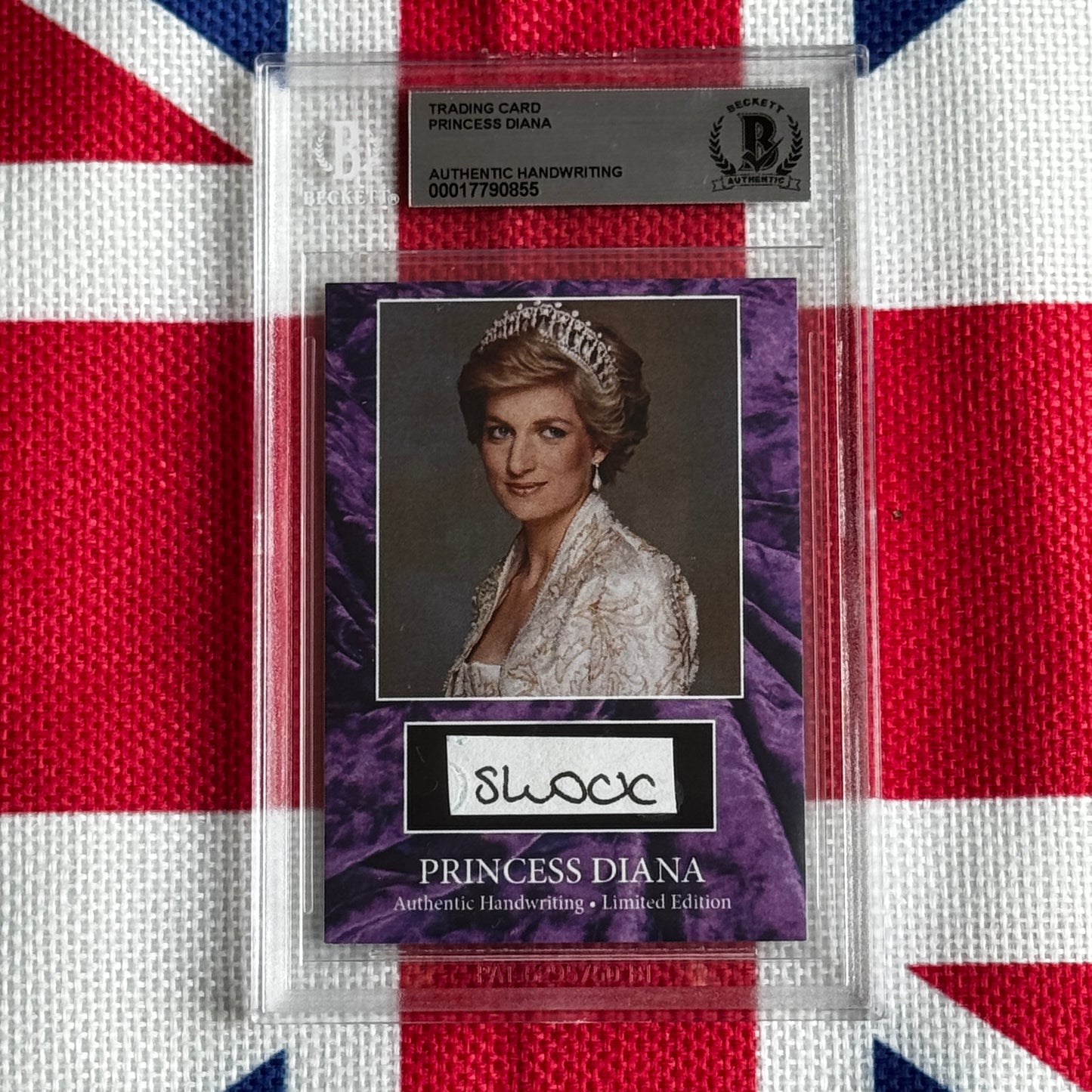 Princess Diana Beckett Encapsulated Handwriting Removed From an Autograph Letter Signed